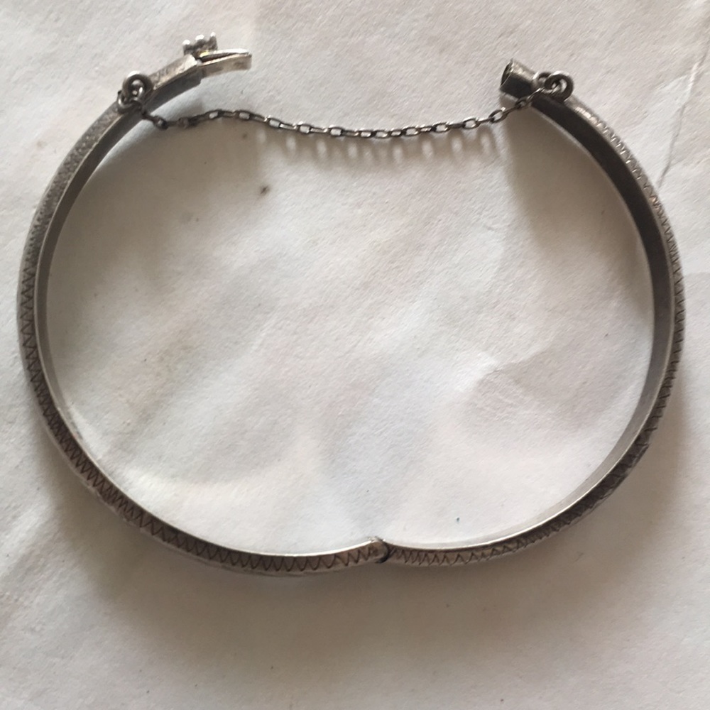 Small Sterling Silver Bangle - image 8